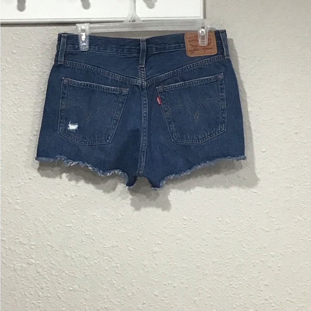 Levi’s 501 High Rise Denim Cut Off Shorts Women’s 27 Button Fly Ripped 90s Y2K - Picture 5 of 6